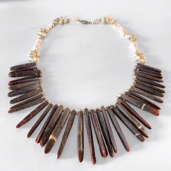Natural Sea Urchin Shell Necklace - Picture 2 of 5